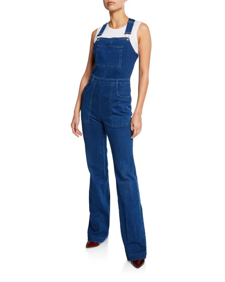 Boot-cut Denim Jumpsuit