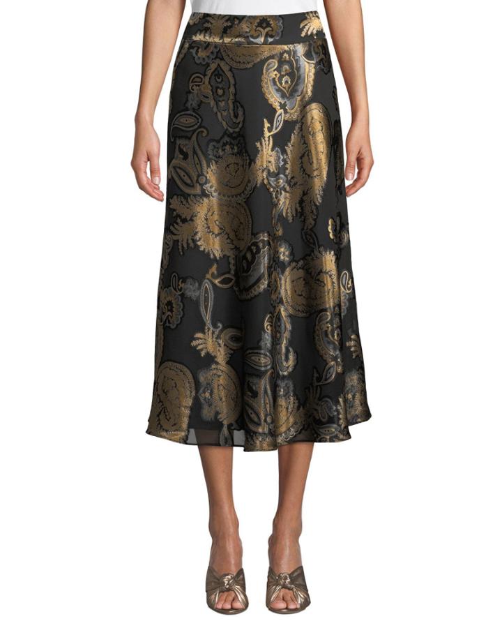 Kamara Metallic Paisley-jacquard