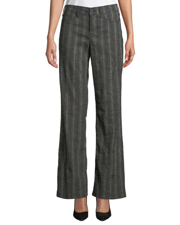 Mid-rise Striped