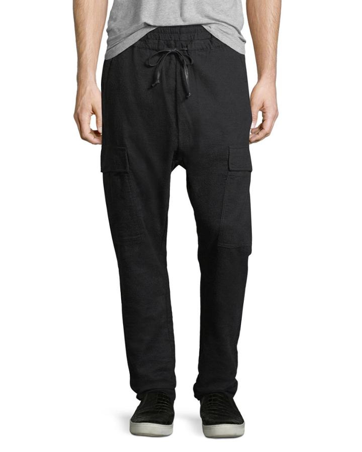 Maverick Slouchy Cargo Pants, Granite Black