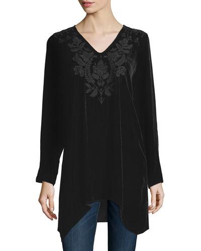 Holland Embroidered Velvet Tunic