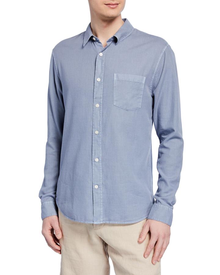 Men's Garment Dye Long-sleeve Cotton