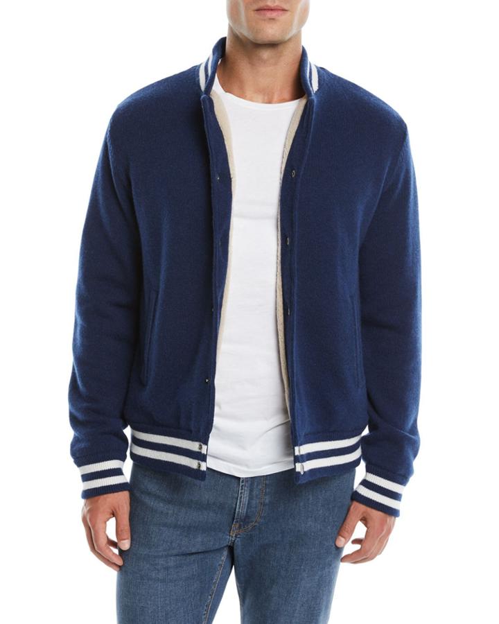 Men's Cashmere Baseball Jacket