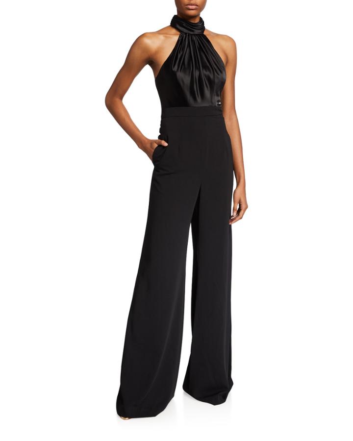 Bow-back Halter Jumpsuit