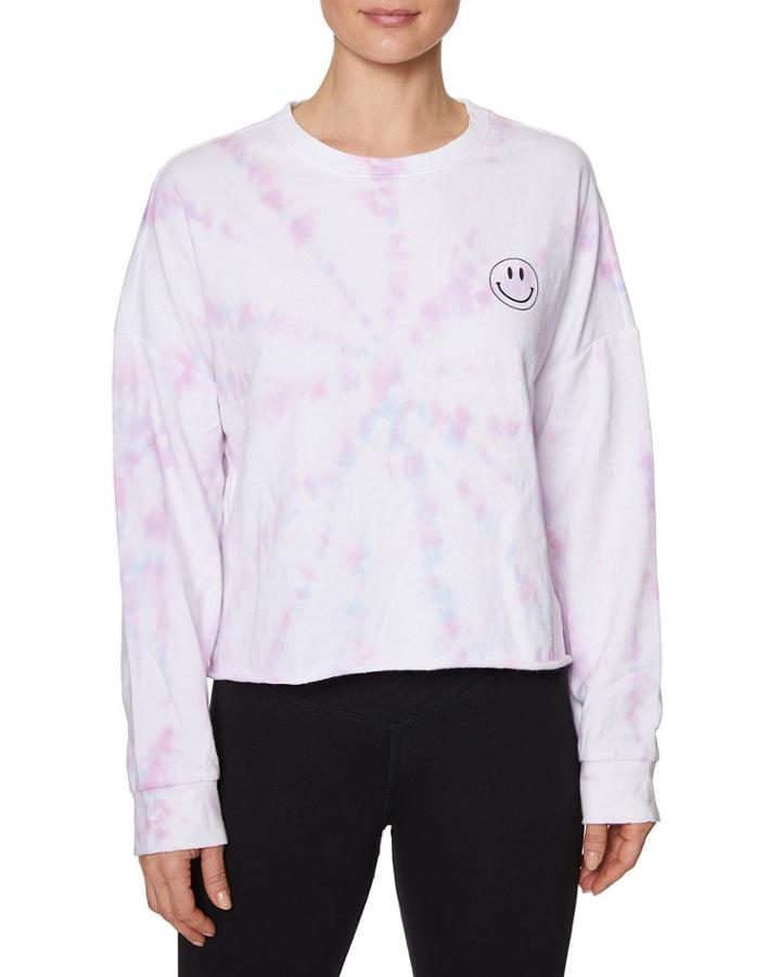 Tie-dye Smiley Cutoff Pullover