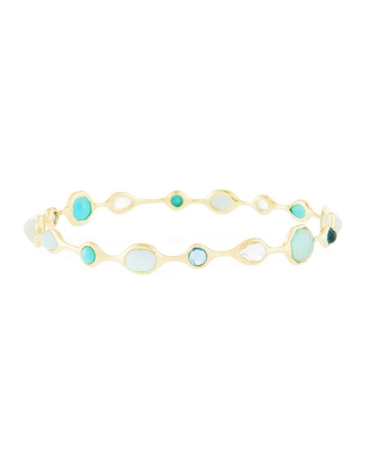 18k Rock Candy Mini Gelato Bangle In Capri