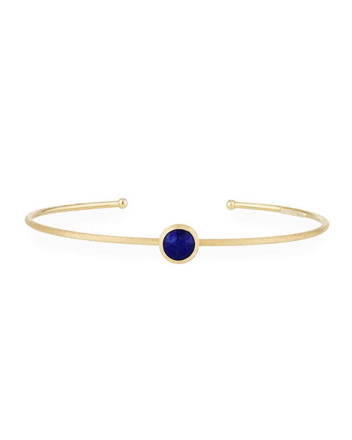 Jaipur 18k Gold Single Lapis Bangle Bracelet