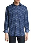 Glasses-print Sport Shirt,