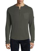 Long-sleeve Ribbed Utility Henley