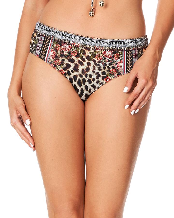 Printed Mid-rise Hipster Bikini Bottom