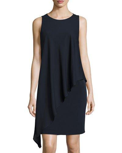 Roy Layered Sheath Dress, Navy