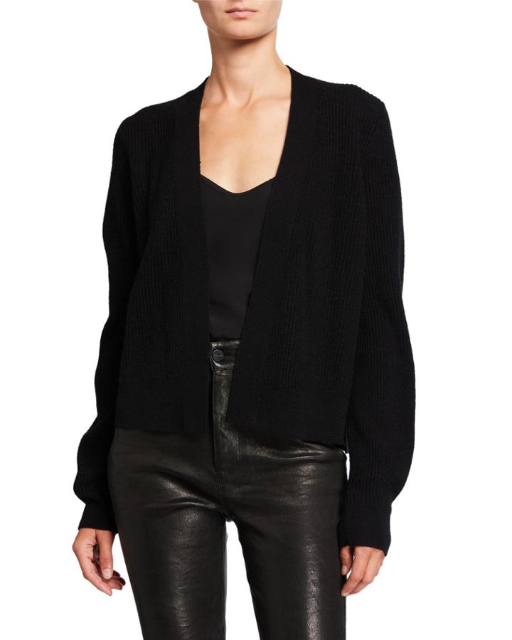 Cashmere Ribbed Open-front