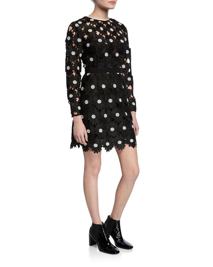 The Icon Floral Long-sleeve Lace Crochet