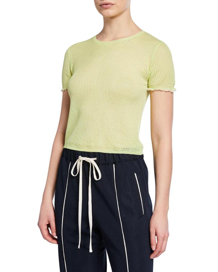Breanne Ribbed Cropped Tee
