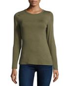 Scoop-neck Long-sleeve Tee, True