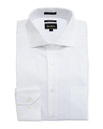 Trim-fit Diamond-print Dress