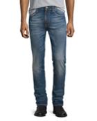 Men's Lean Dean Indigo Throb Whiskered Jeans