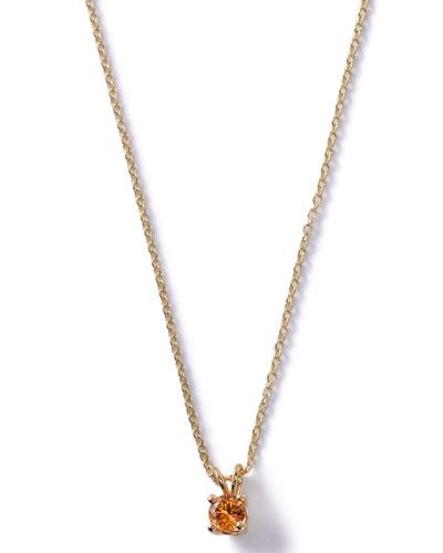 18k Mini Yellow Sapphire Pendant Necklace