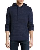 Cashmere Hooded Sweater, Navy