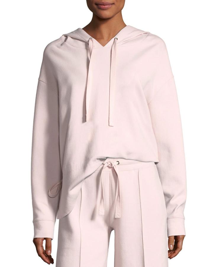 Cinched-back Drawstring Hood