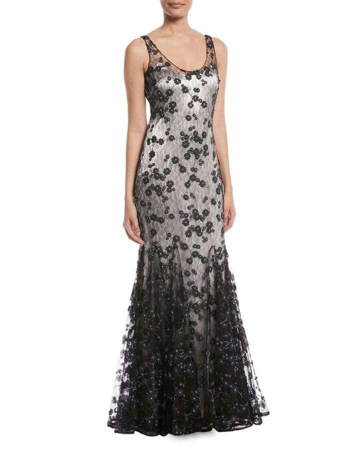 Sleeveless Lace Godet