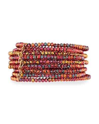 Bronze Crystal Stretch Bracelets,