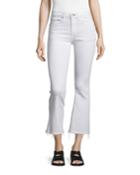 Mid-rise Cropped Flare-leg Jeans, Bright White