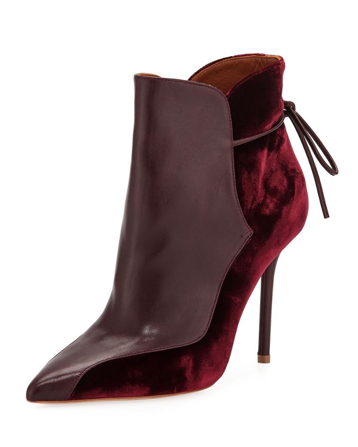 Jordan Mixed Media Booties, Burgundy