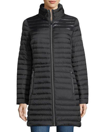 Packable Hidden-hood Quilted Puffer Jacket