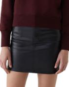 Lydia 5-pocket Mini Skirt With Leatherette Coating