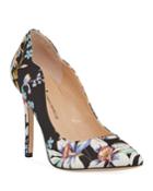 Quenna Scalloped Floral Pumps