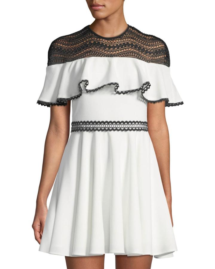 Dahlia Lace-trim Circle Dress