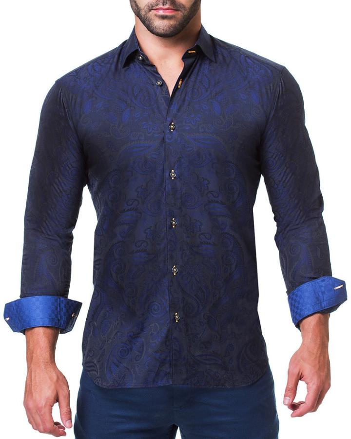 Men's Shaped-fit Fibonacci Paisley