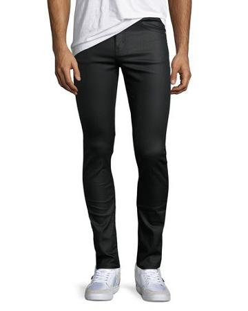 Tight Slim-fit Denim Jeans, Black