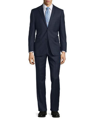 Modern-fit Wool Two-piece Textured