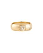 18k Gold Diamond Clover Ring,