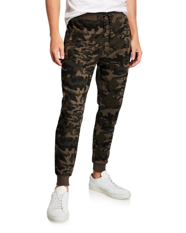 Men's Camo Printed French Terry Jogger Pants