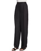 Daray Crepe Pleated Wide-leg Trousers