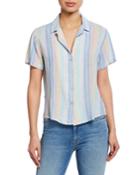 Zuma Striped Button-down Short