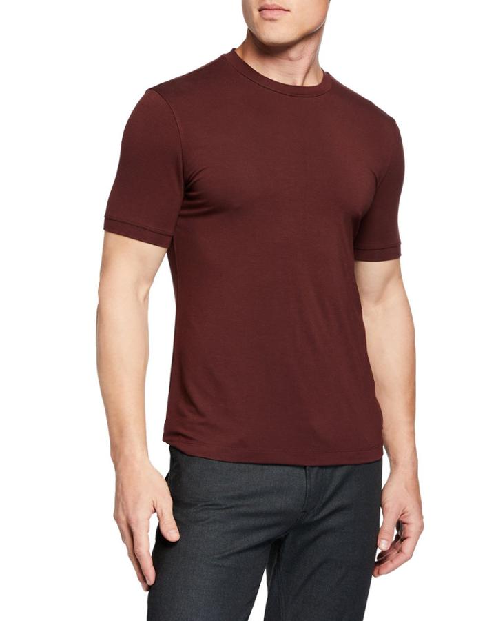 Men's Basic Crewneck T-shirt, Burgundy