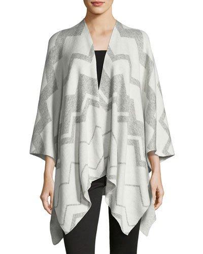 Herringbone-pattern Poncho