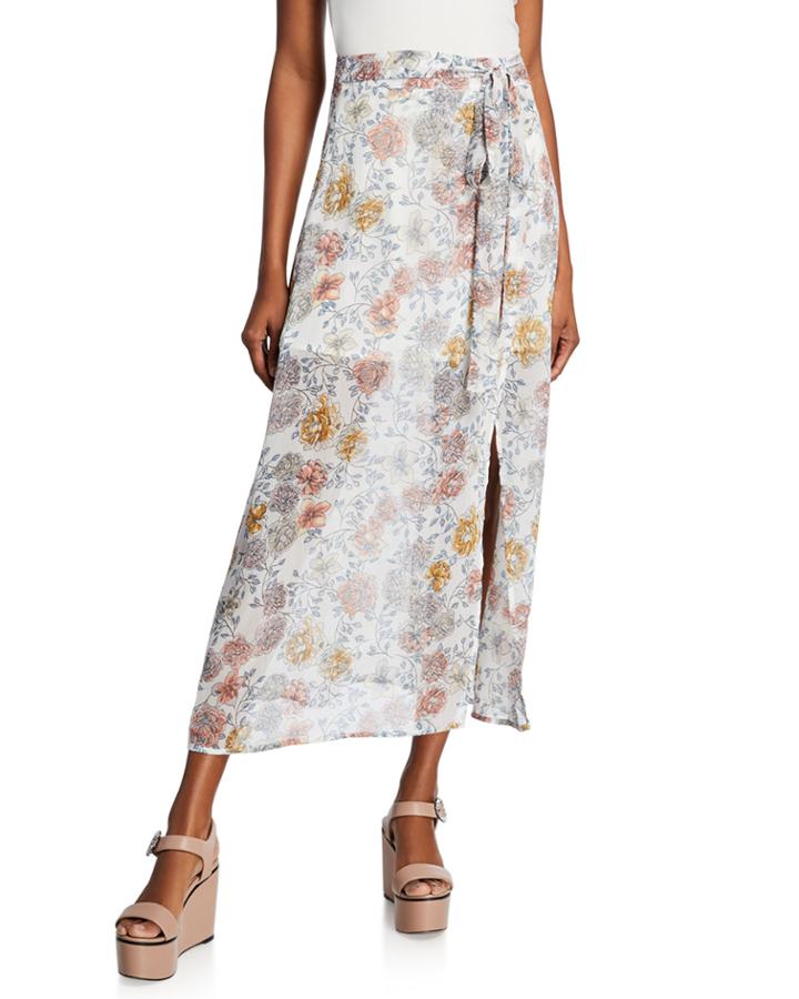 Floral-print Sheer Overlay
