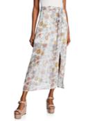 Floral-print Sheer Overlay