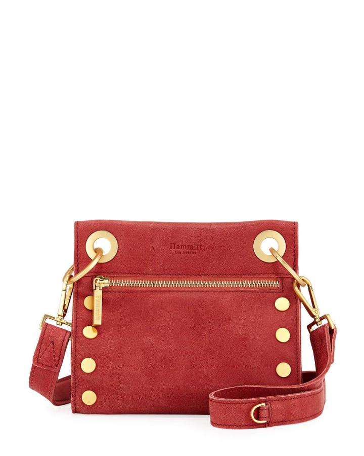 Tony Flare Distressed Crossbody Bag, Red