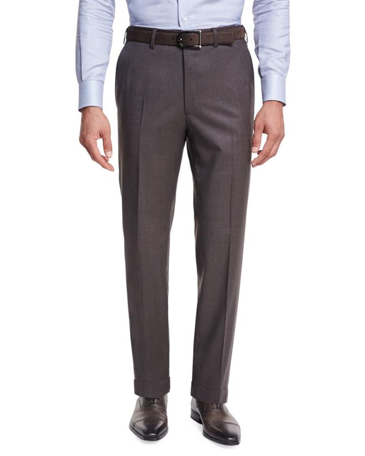 Micro-tic Wool Trousers