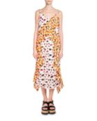 Floral-print Ruffled Slip