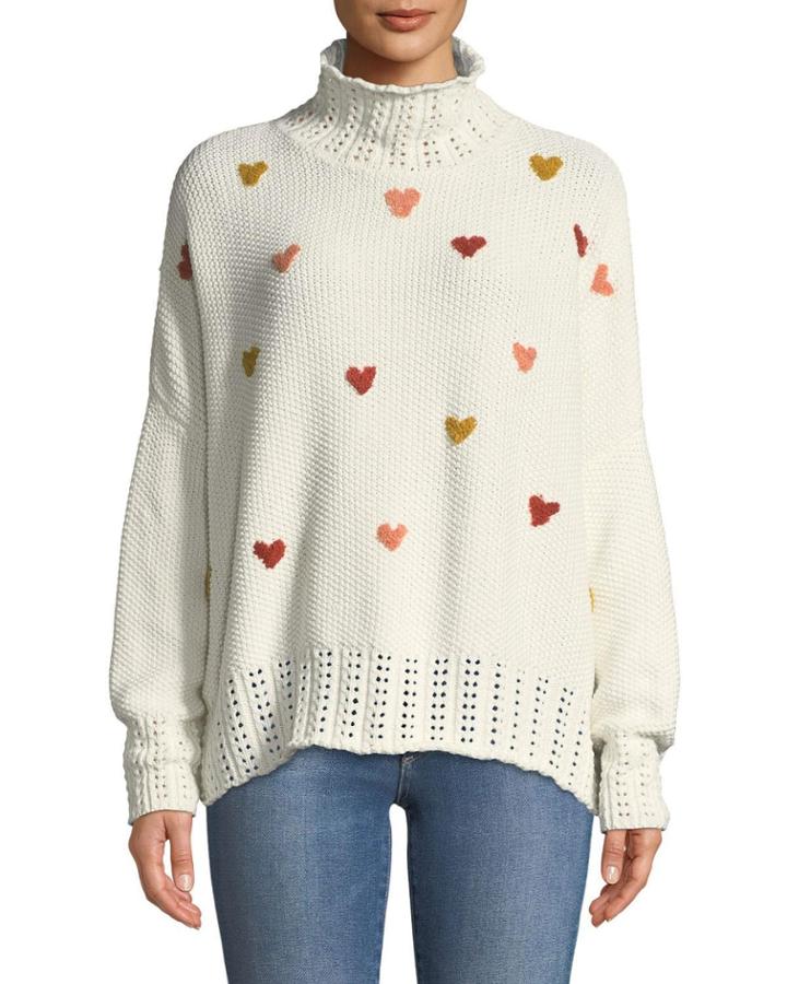 Kiko Heart Embroidered Pointelle-trim