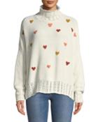 Kiko Heart Embroidered Pointelle-trim