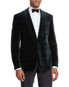 Men's Plaid Velvet Dinner Jacket