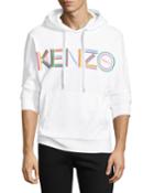 Men's Multicolor Logo Embroidered Pullover Cotton Hoodie